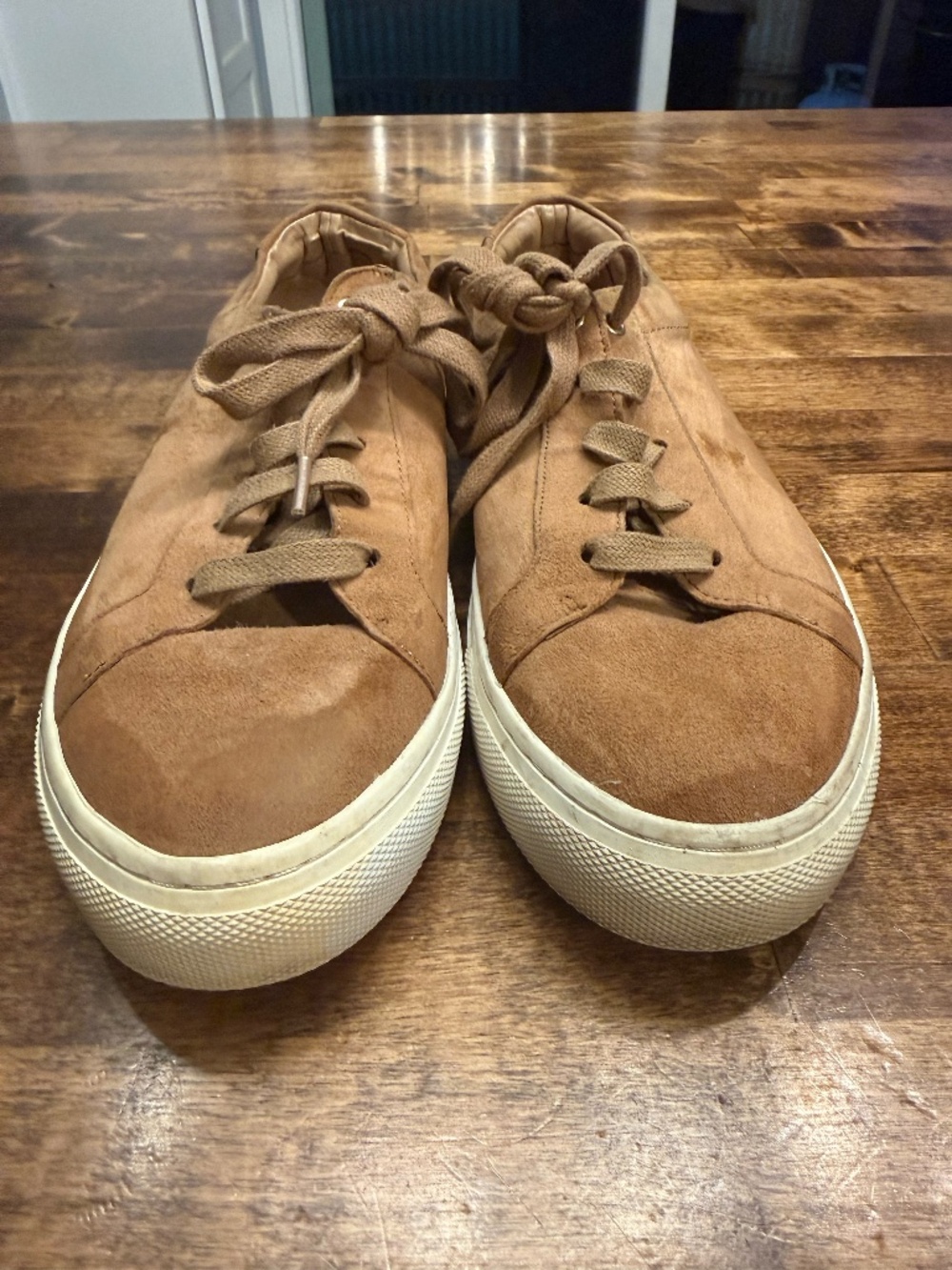 Banana Republic Tan Suede Lace-Up Casual Sneakers Size 6M